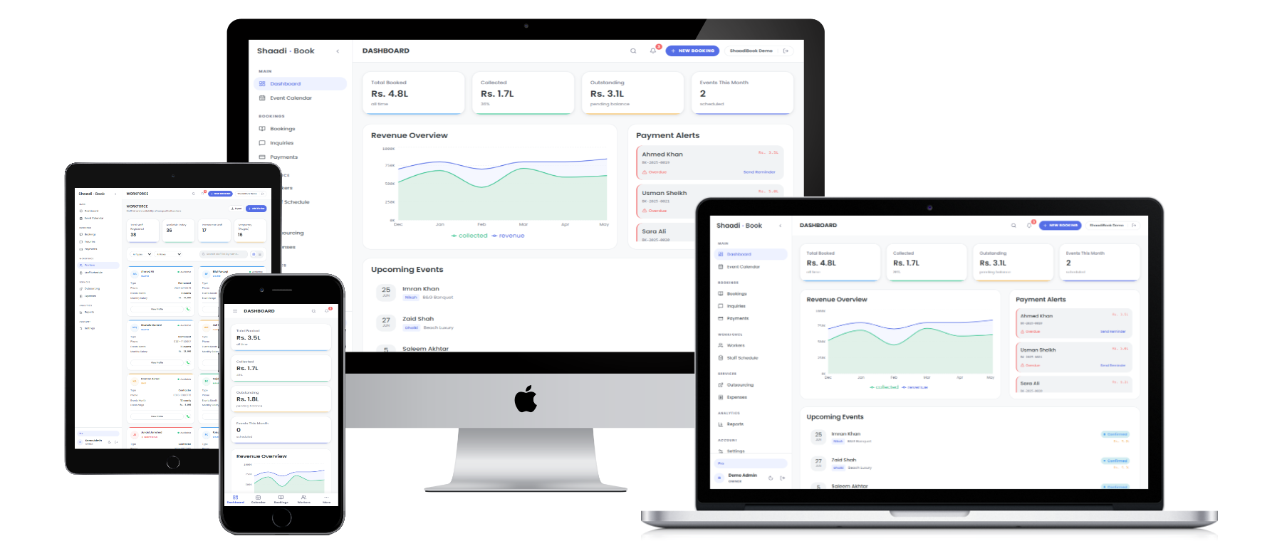 Shaadi Book - Event Booking CRM and Management Dashboard